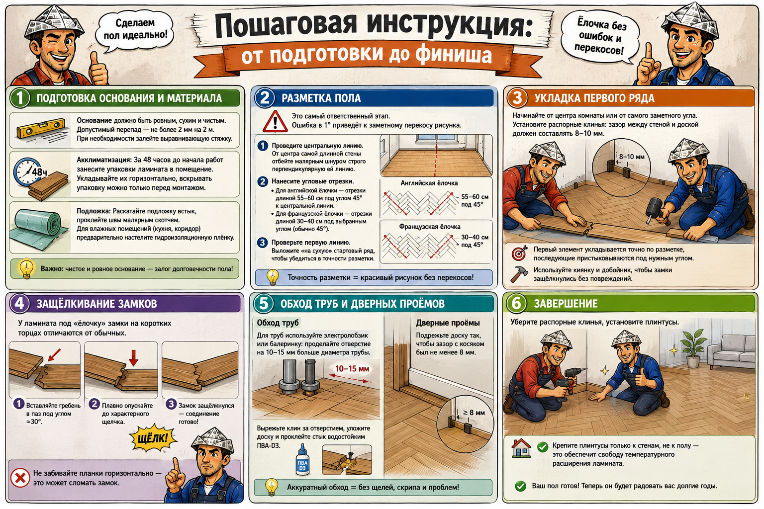 Инструкция по укладке ламината Елочкой